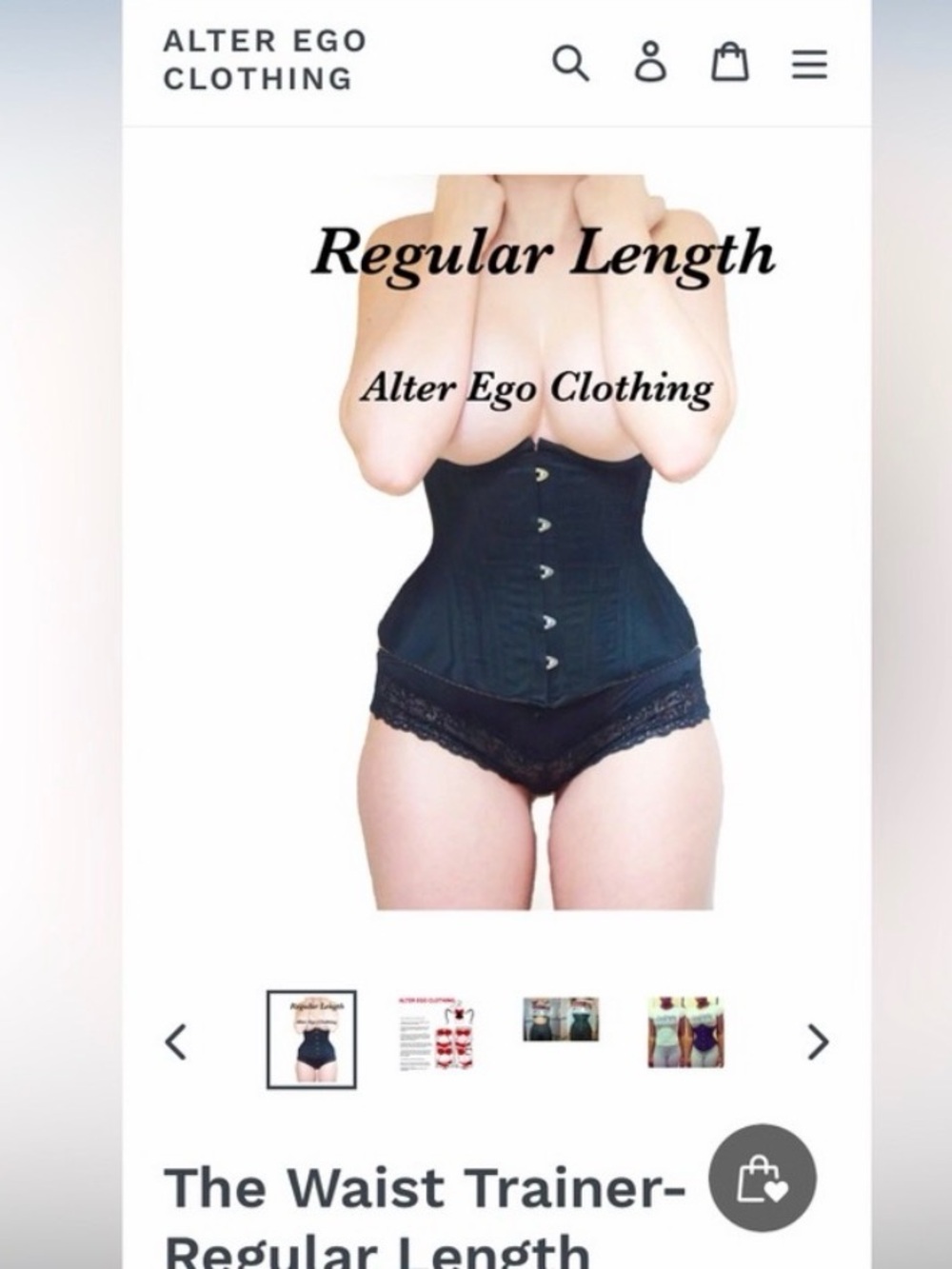 Alter Ego Steel Boned Corset Top